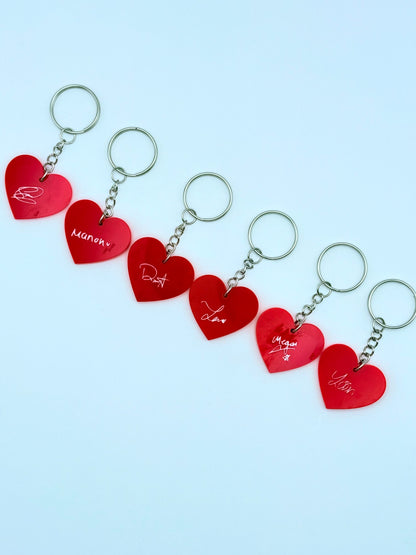 KATSEYE Member Heart-Shaped Acrylic Keychain