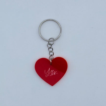 KATSEYE Member Heart-Shaped Acrylic Keychain