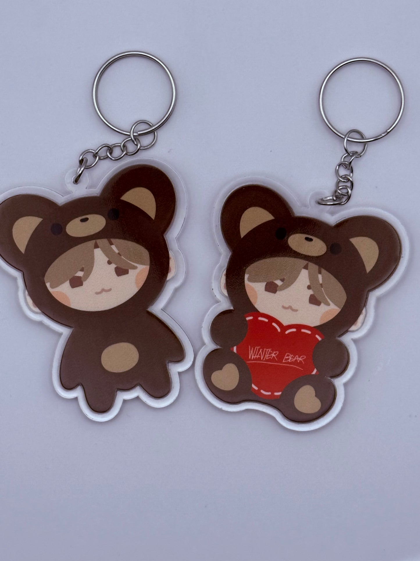 BTS V Winter Bear Double-Sided Acrylic Keychain