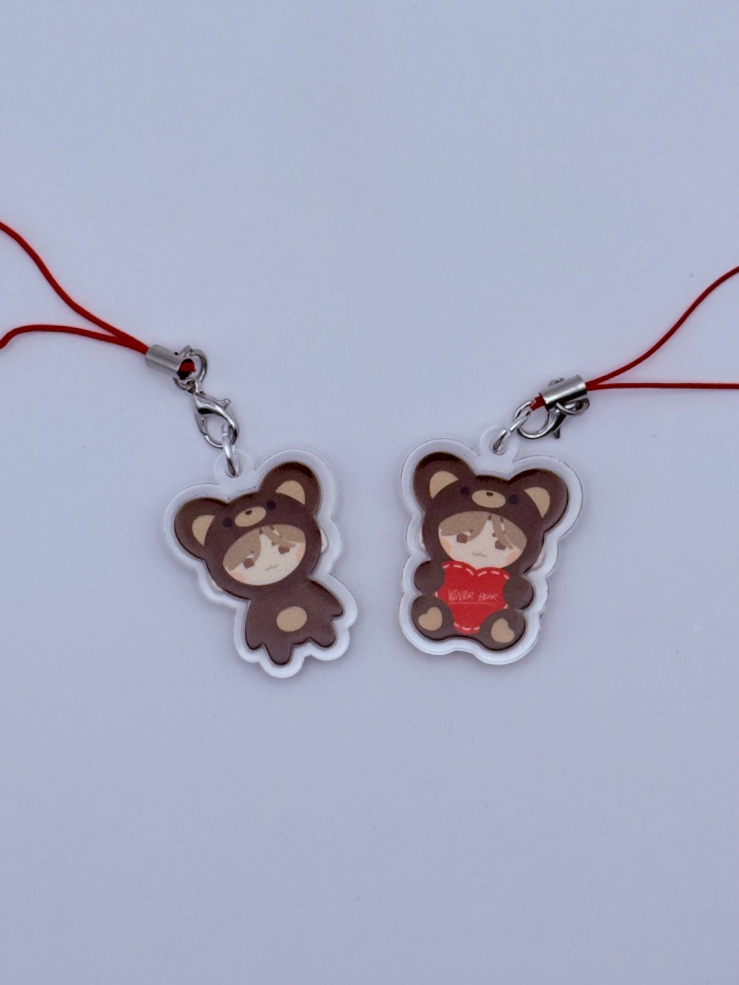 BTS V Winter Bear Double-Sided Phone Charm