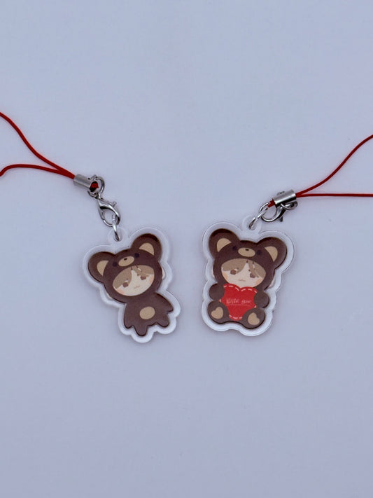 BTS V Winter Bear Double-Sided Phone Charm