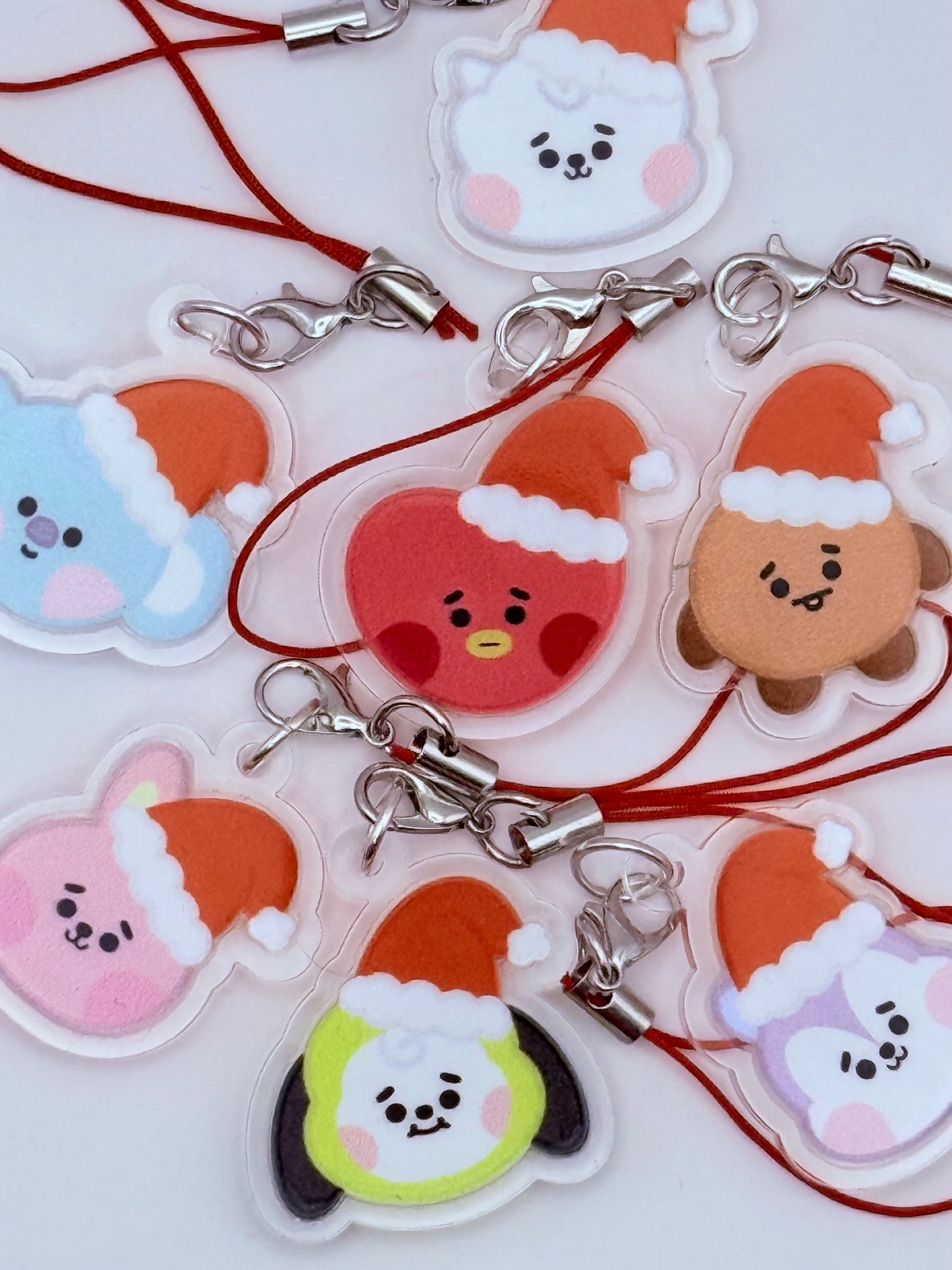 BT21 Santa Hat Double-Sided Phone Charm