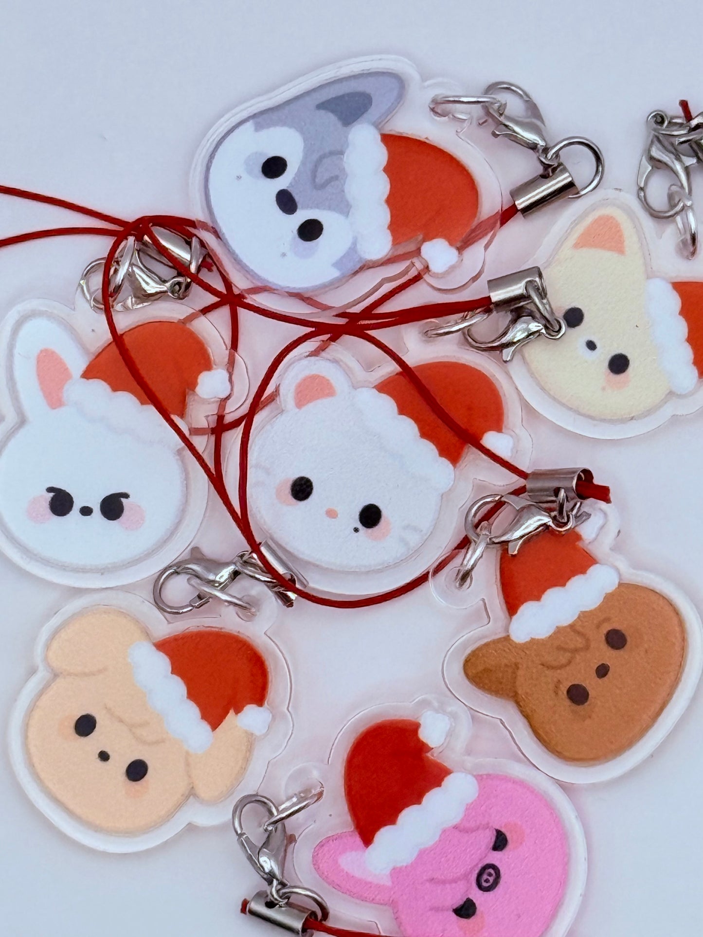 SKZOO Santa Hat Double-Sided Phone Charm