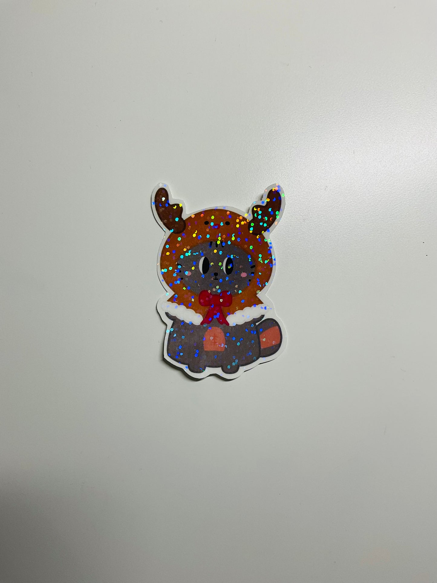 PPULBATU Reindeer Themed Holographic Sticker