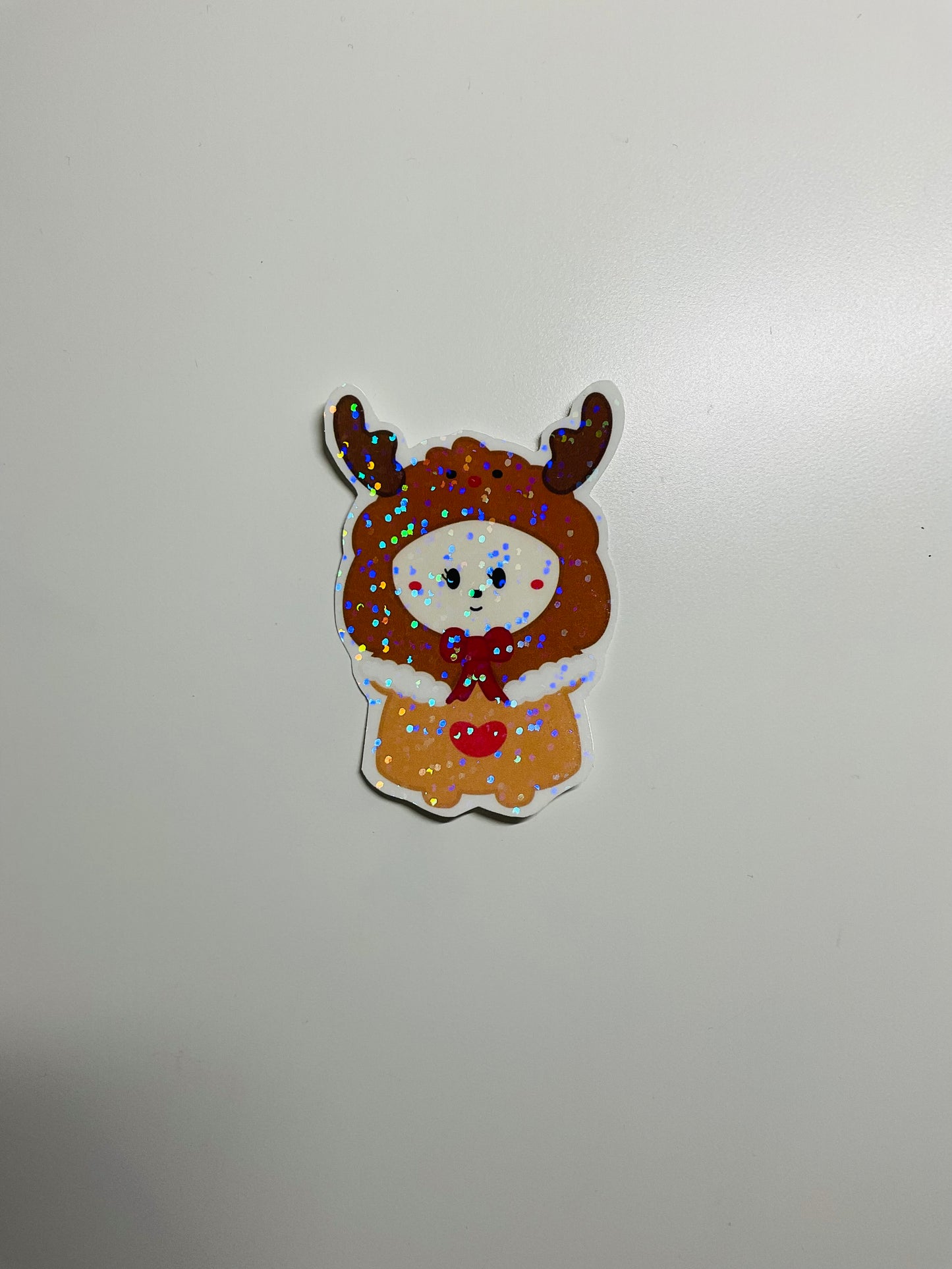 PPULBATU Reindeer Themed Holographic Sticker