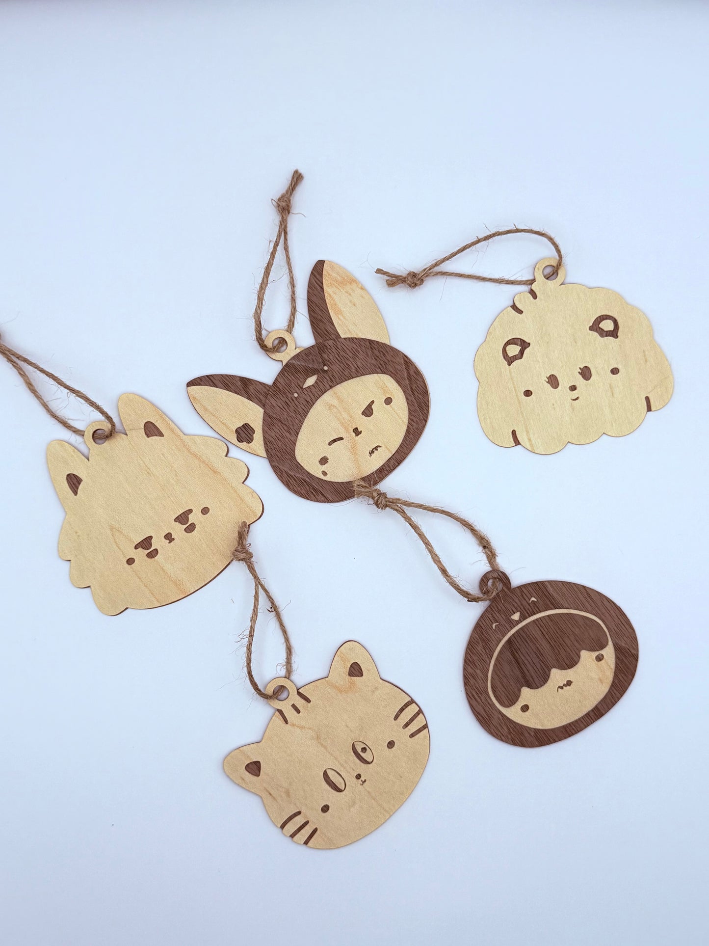 PPULBATU Christmas Wood Veneer Ornaments