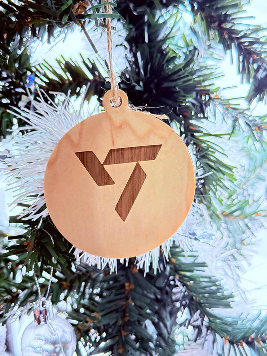 Seventeen Christmas Wood Veneer Ornament