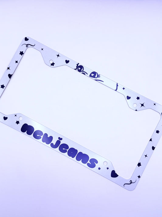 Cute NewJeans Inspired License Plate Frame