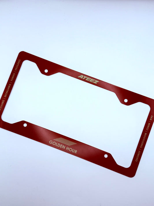 ATEEZ Golden Hour Inspired License Plate Frame