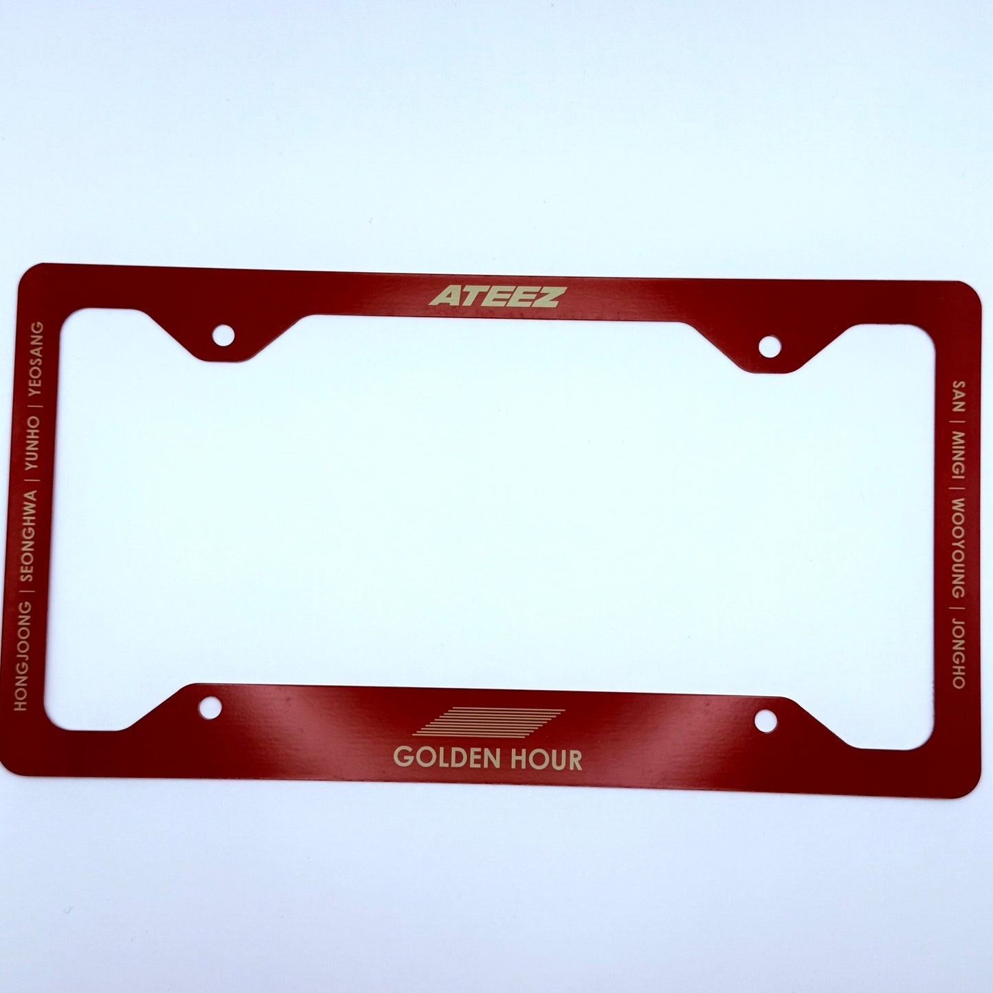 ATEEZ Golden Hour License Plate Frame & Car Coaster Bundle