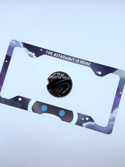 BTS Jin The Astronaut License Plate Frame & Car Coaster Bundle