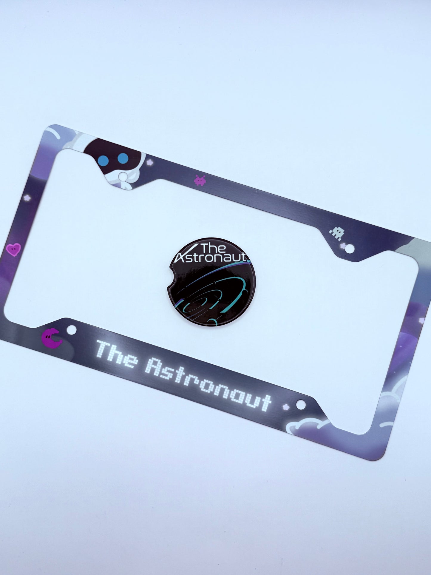 BTS Jin The Astronaut License Plate Frame & Car Coaster Bundle
