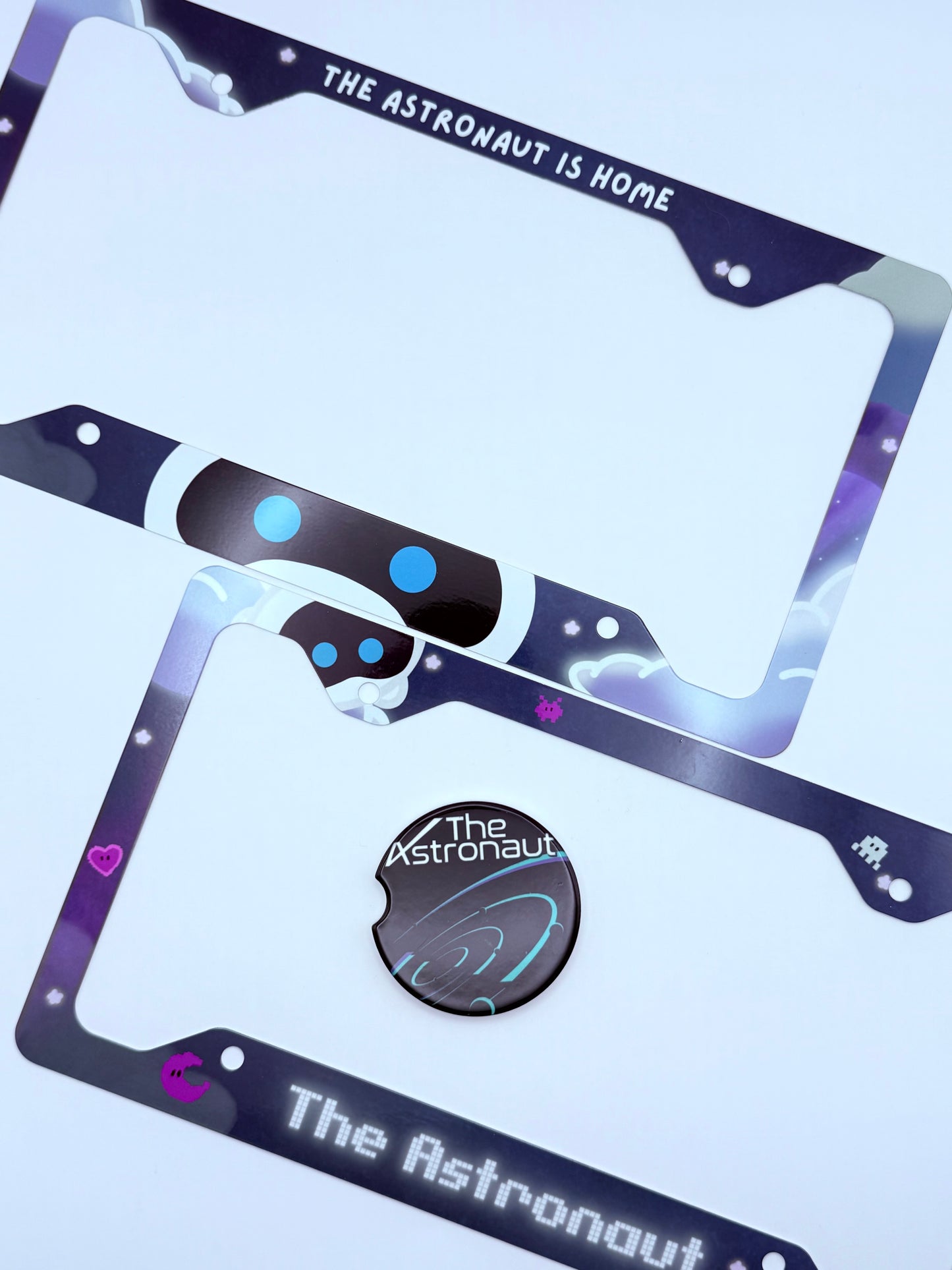 BTS Jin The Astronaut License Plate Frame & Car Coaster Bundle