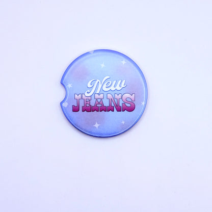 NewJeans x Powerpuff Girls Get Up Themed License Plate Frame & Car Coaster Bundle