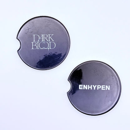 ENHYPEN Dark Blood Inspired License Plate Frame & Car Coaster Bundle