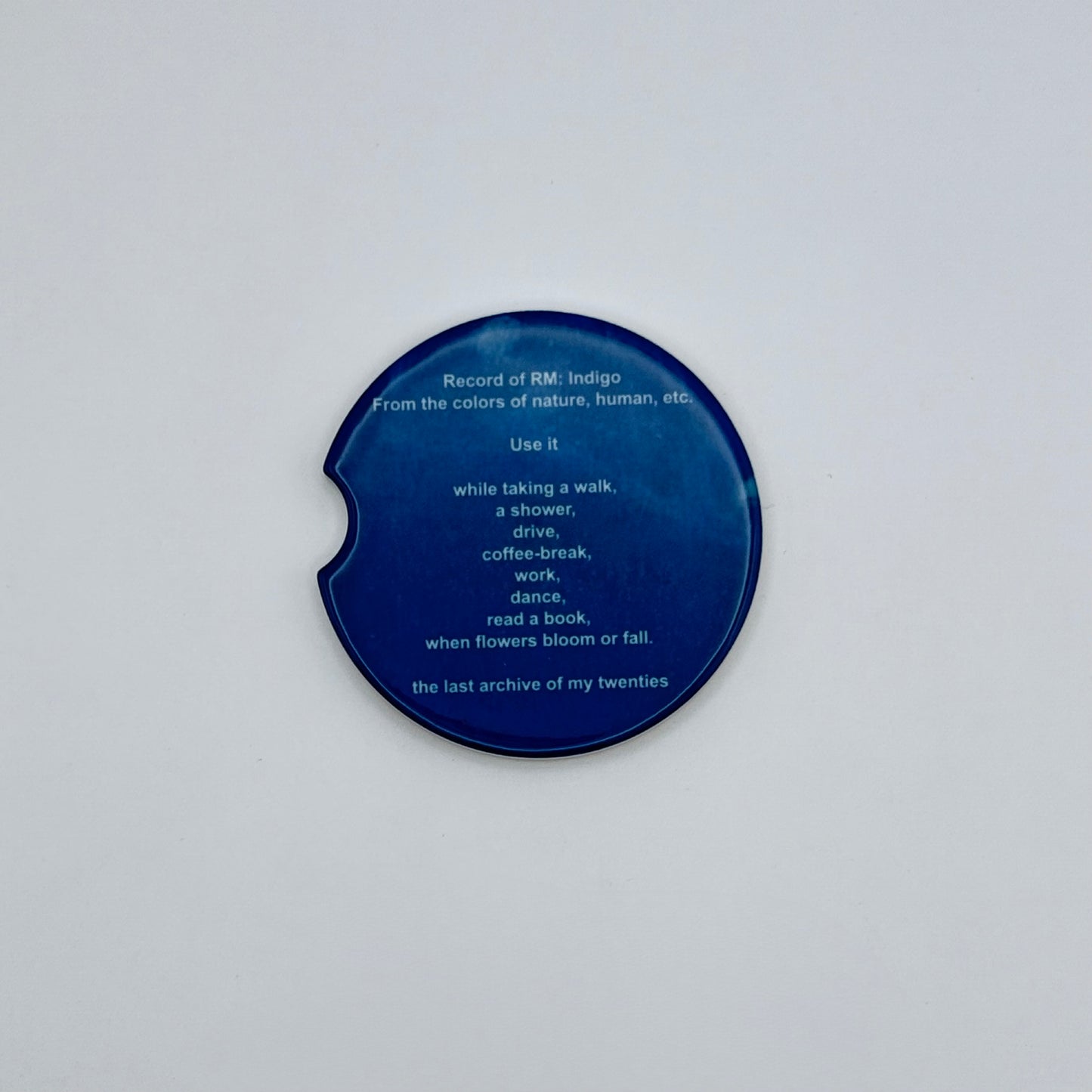 BTS RM Indigo Ceramic Car Coaster