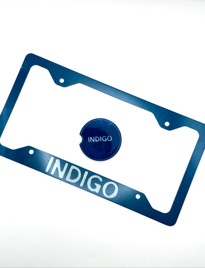 BTS RM Indigo Inspired License Plate Frame & Car Coaster Bundle