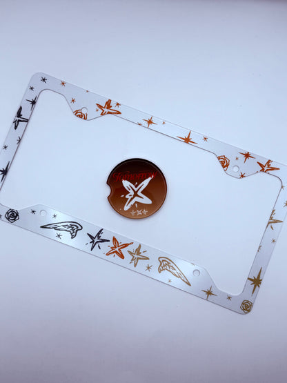 Tomorrow x Together minisode 3: Tomorrow Inspired License Plate Frame & Car Coaster Bundle