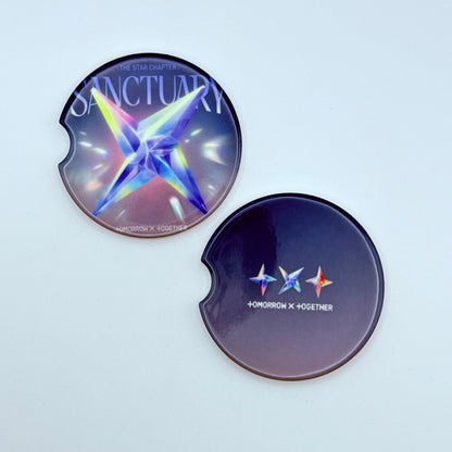 Tomorrow x Together The Star Chapter: Sanctuary Inspired License Plate Frame & Car Coaster Bundle