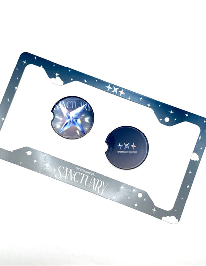 Tomorrow x Together The Star Chapter: Sanctuary Inspired License Plate Frame & Car Coaster Bundle