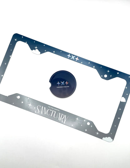 Tomorrow x Together The Star Chapter: Sanctuary Inspired License Plate Frame & Car Coaster Bundle