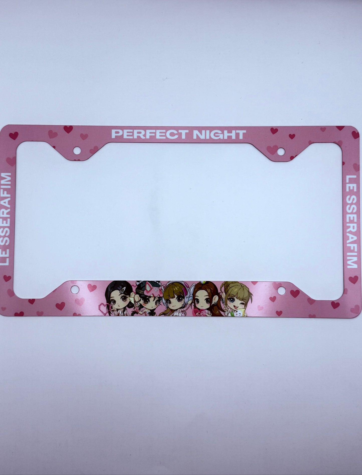 LE SSERAFIM Perfect Night Themed License Plate Frame