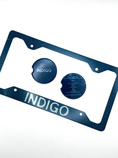 BTS RM Indigo Inspired License Plate Frame & Car Coaster Bundle