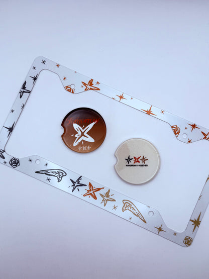 Tomorrow x Together minisode 3: Tomorrow Inspired License Plate Frame & Car Coaster Bundle