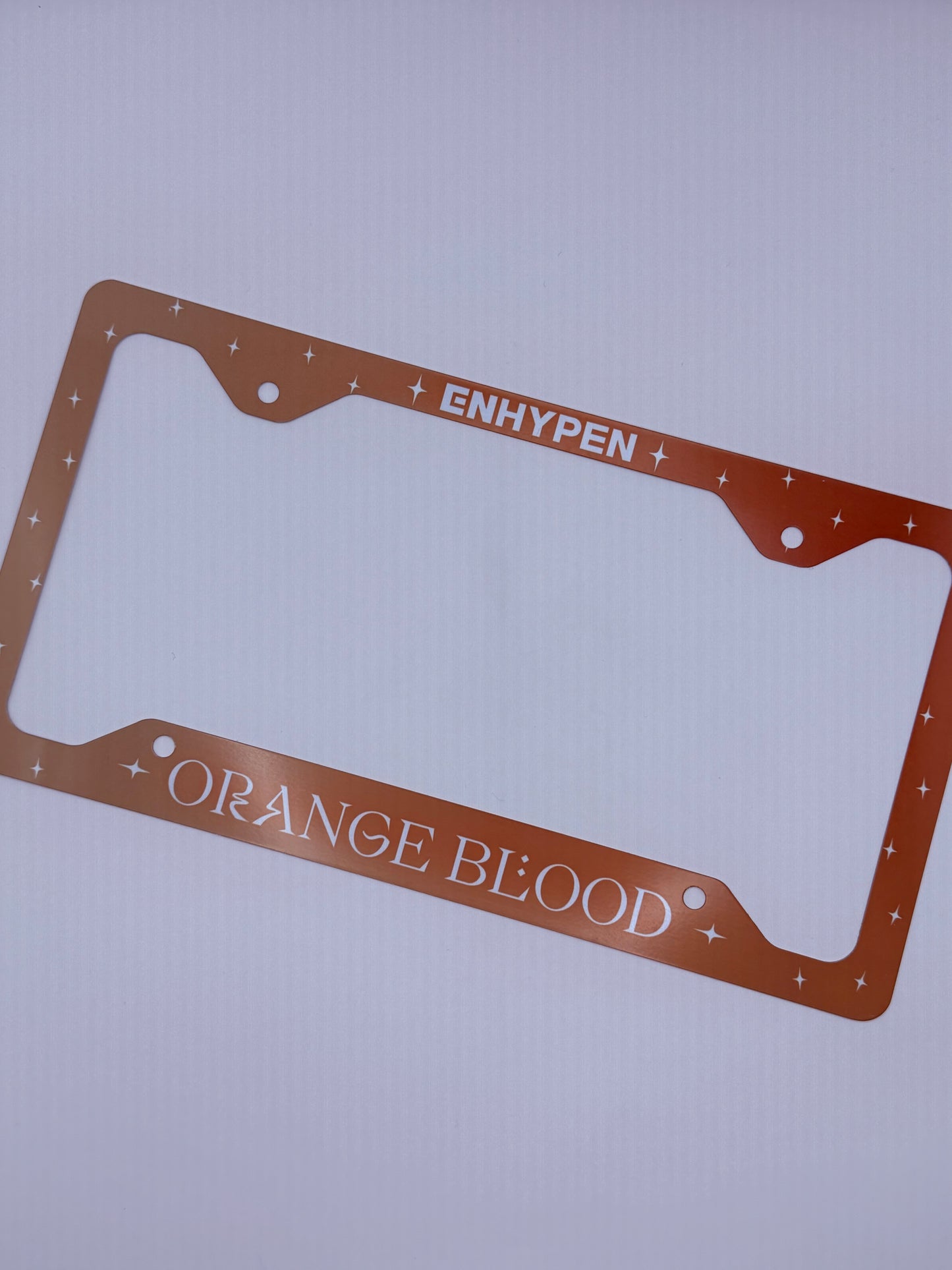 ENHYPEN Orange Blood Inspired License Plate Frame