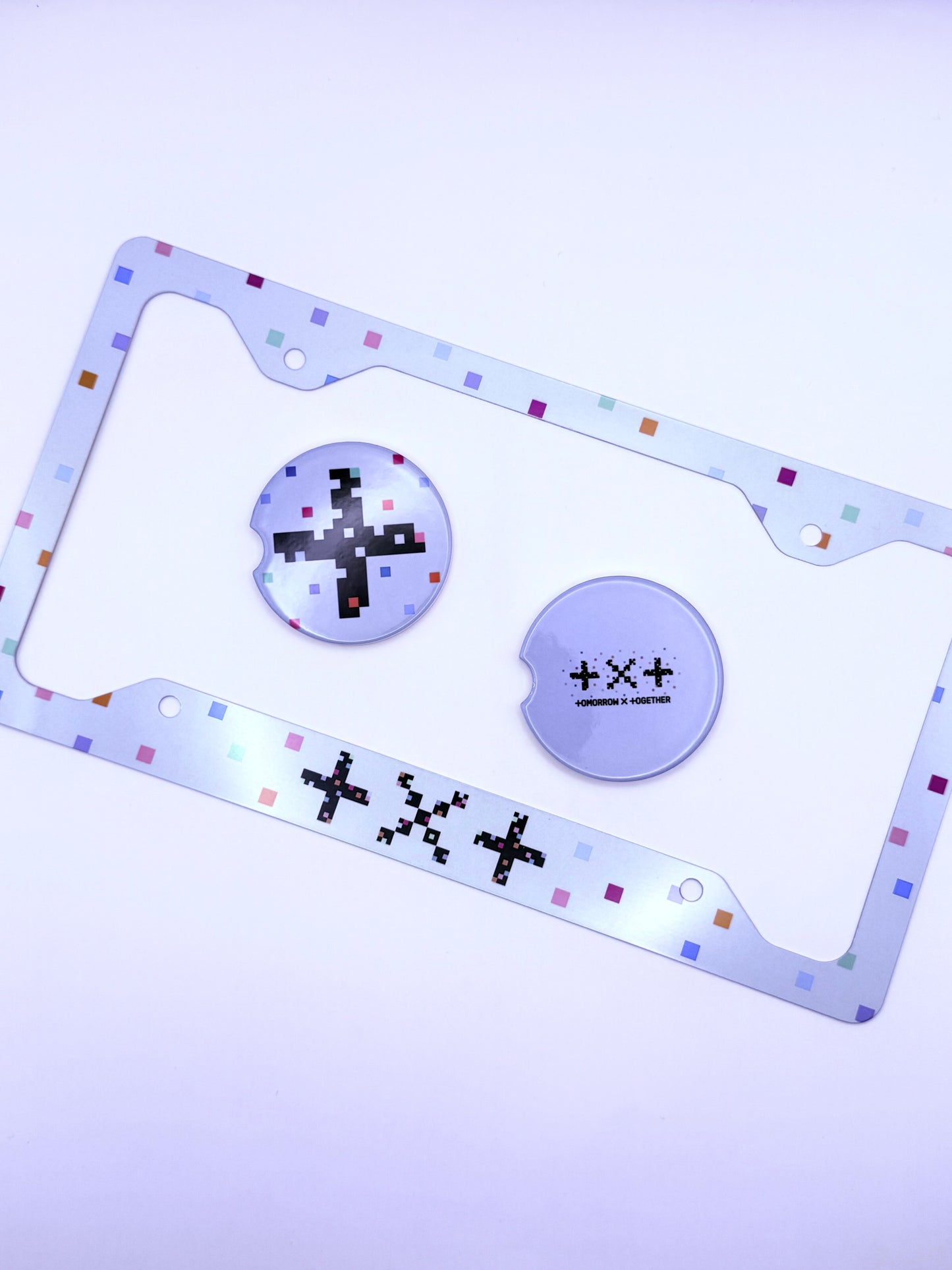 Tomorrow x Together minisode: Blue Hour Inspired License Plate Frame & Car Coaster Bundle