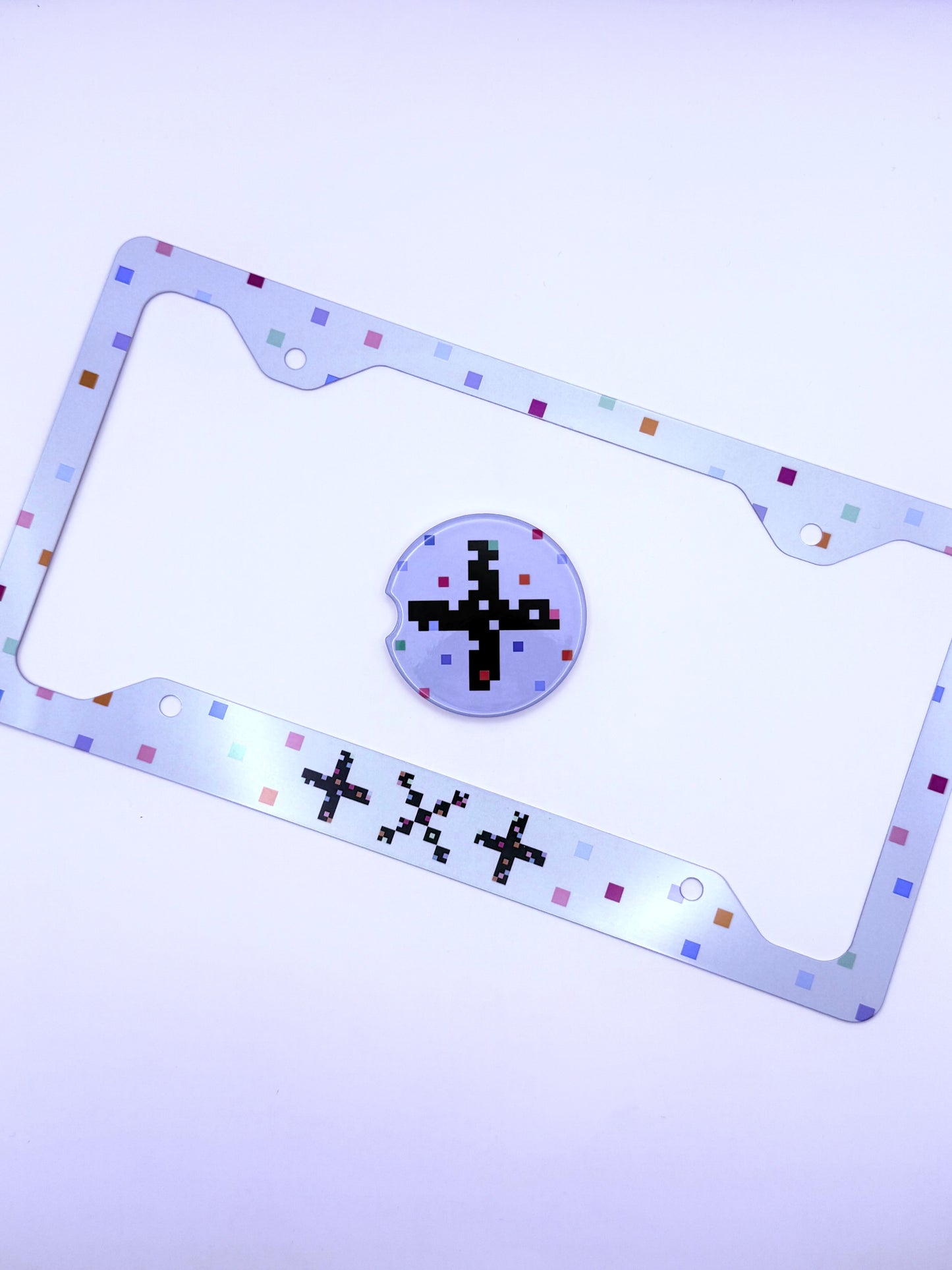 Tomorrow x Together minisode: Blue Hour Inspired License Plate Frame & Car Coaster Bundle