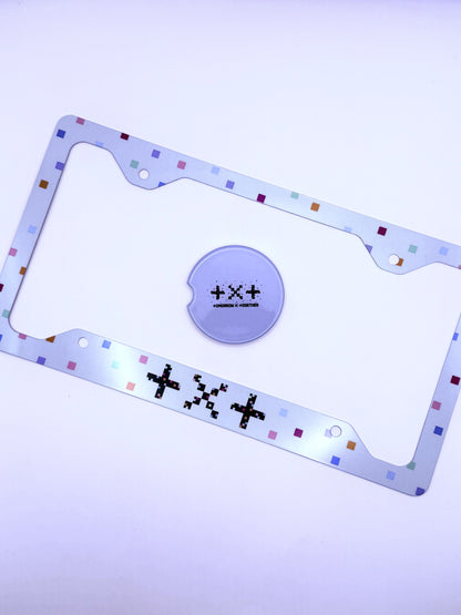 Tomorrow x Together minisode: Blue Hour Inspired License Plate Frame & Car Coaster Bundle