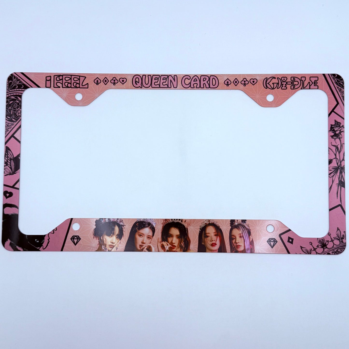 (G)I-DLE Queencard Inspired License Plate Frame