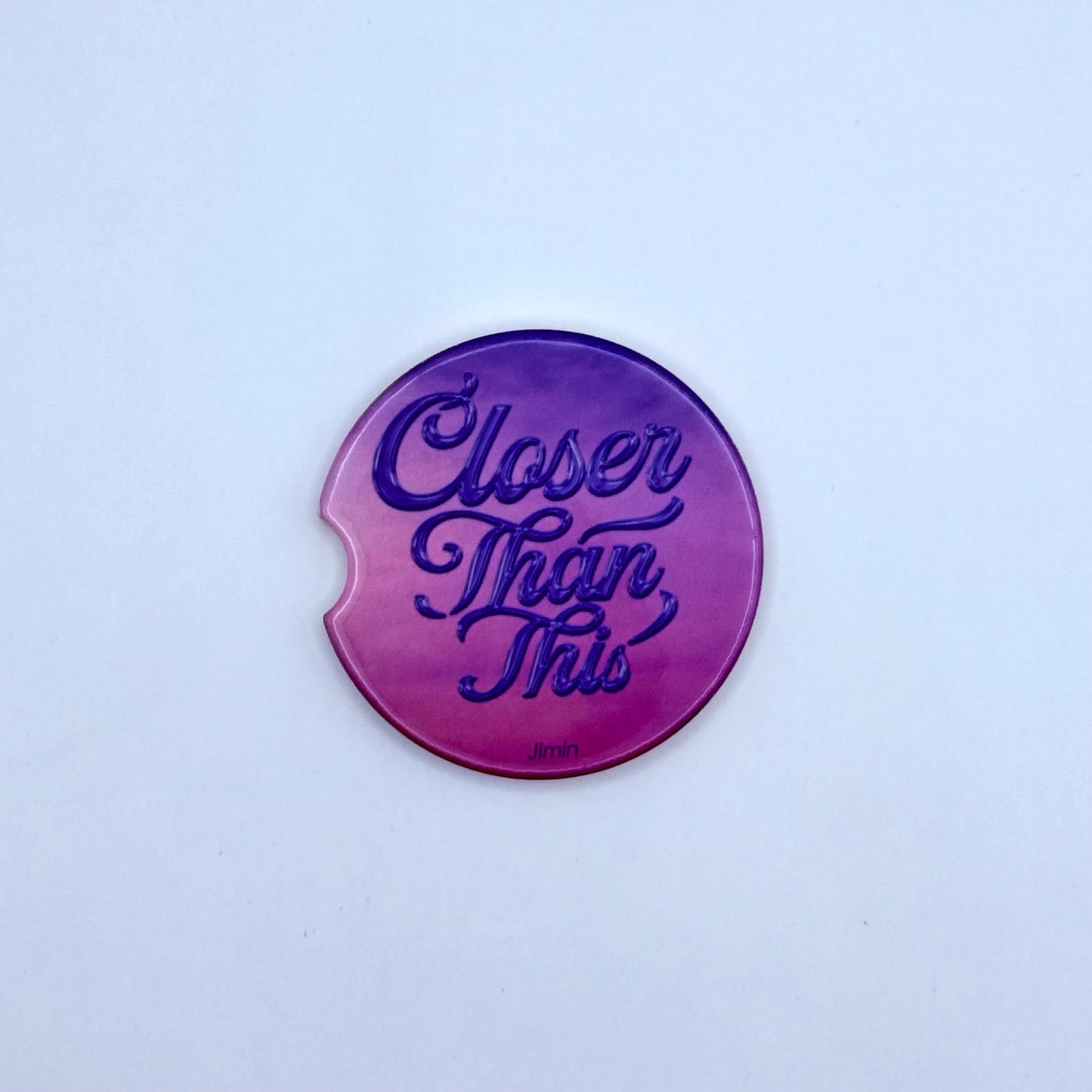 BTS Jimin Closer Than This Ceramic Car Coaster
