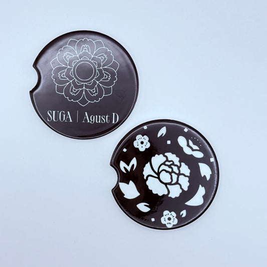 BTS SUGA/AGUST D Lotus Flower Ceramic Car Coaster