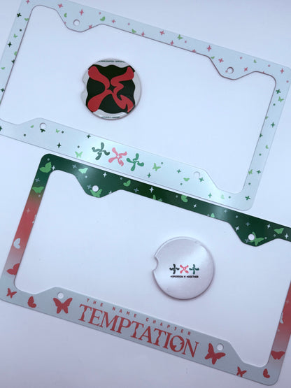 Tomorrow x Together The Name Chapter: Temptation Inspired License Plate Frame & Car Coaster Bundle