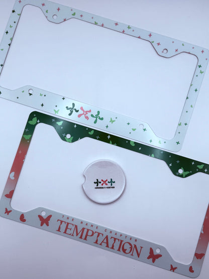 Tomorrow x Together The Name Chapter: Temptation Inspired License Plate Frame & Car Coaster Bundle