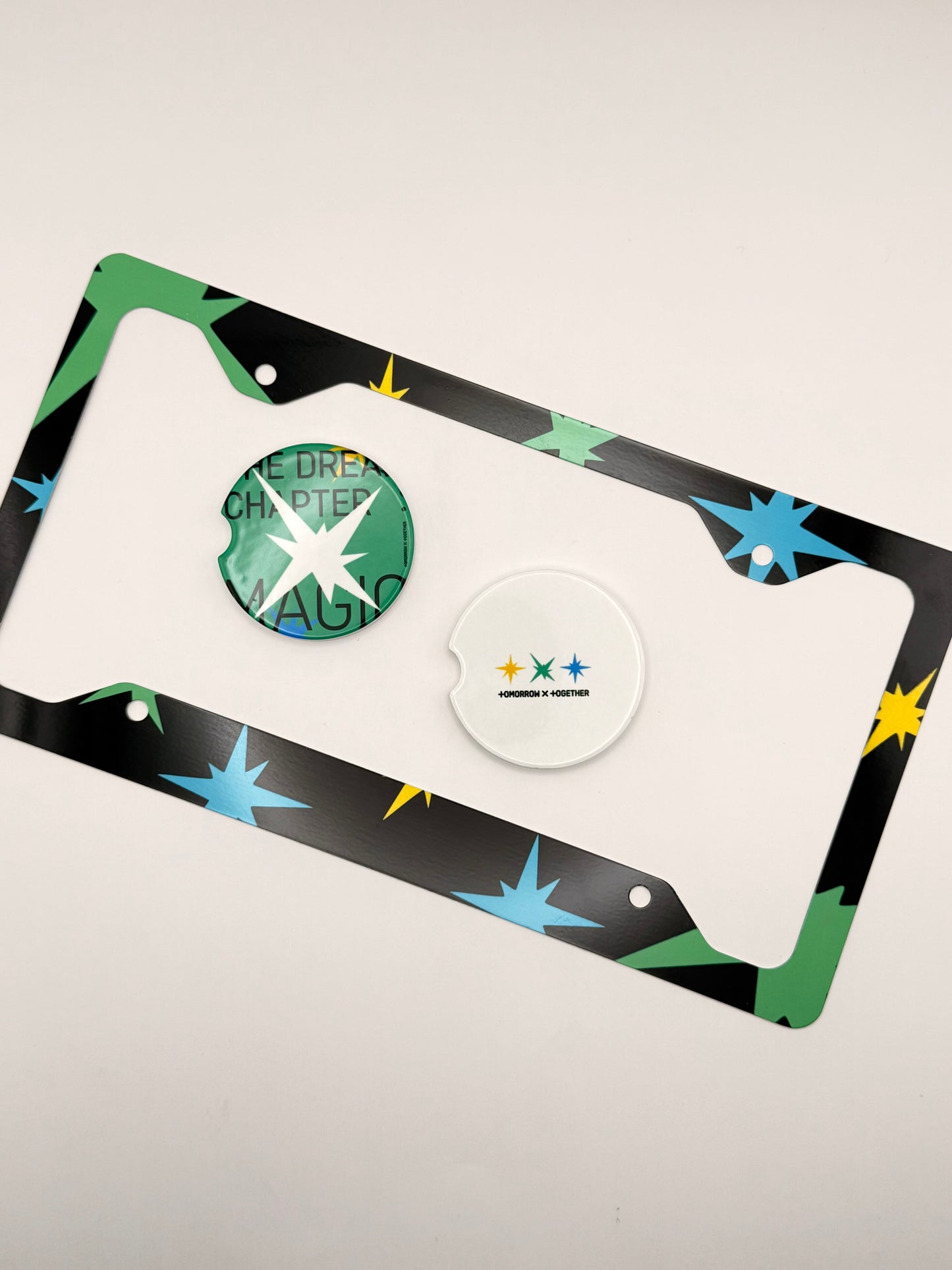 Tomorrow x Together The Dream Chapter: Magic Inspired License Plate Frame & Car Coaster Bundle