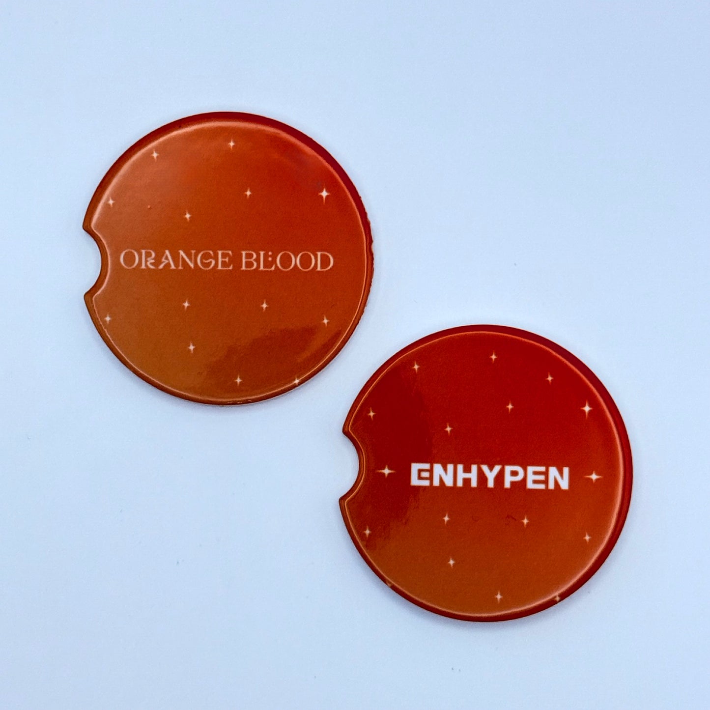 ENHYPEN Orange Blood Inspired License Plate Frame & Car Coaster Bundle