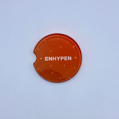 ENHYPEN Orange Blood Inspired License Plate Frame & Car Coaster Bundle