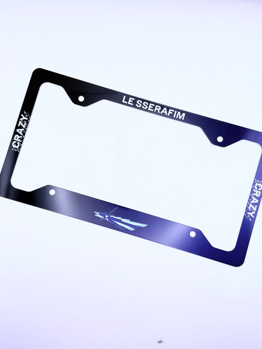 LE SSERAFIM CRAZY Themed License Plate Frame