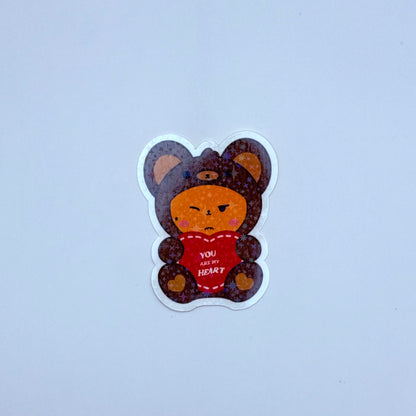 PPULBATU Teddy Bear Themed Holographic Sticker