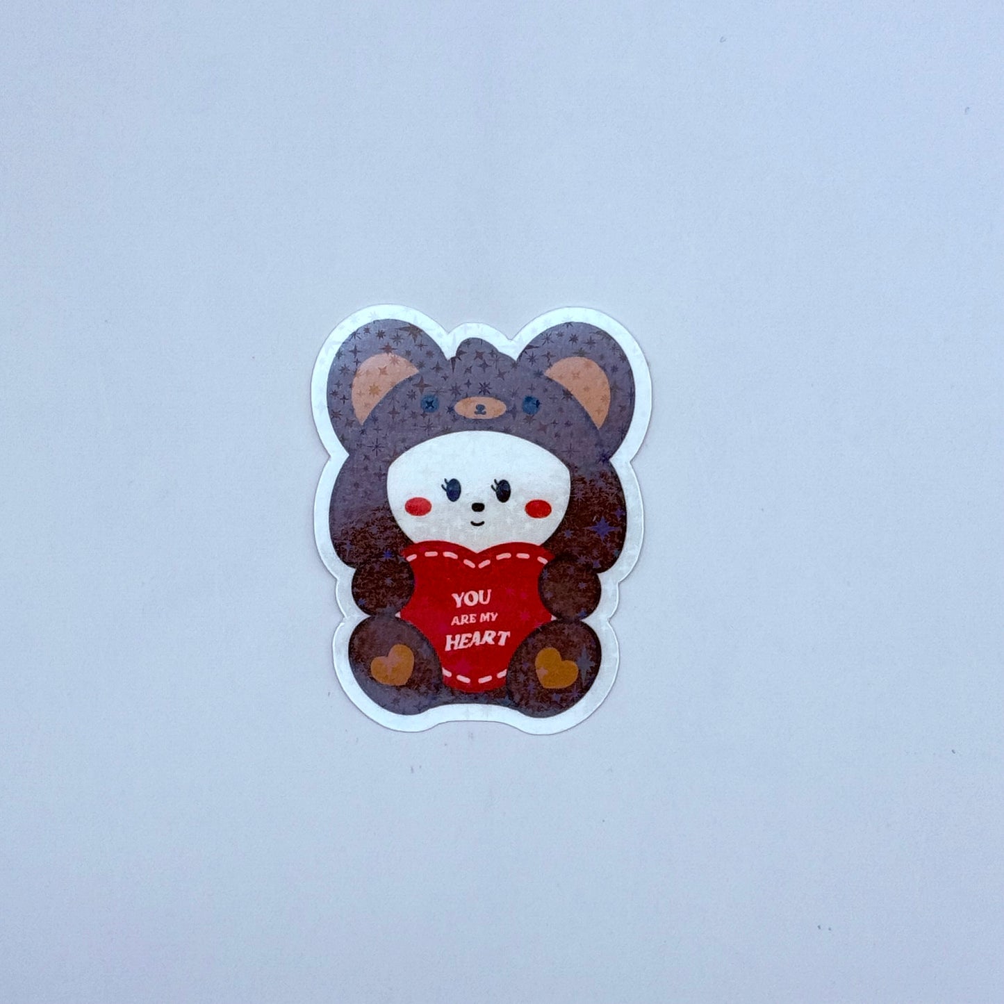 PPULBATU Teddy Bear Themed Holographic Sticker