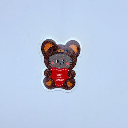 PPULBATU Teddy Bear Themed Holographic Sticker