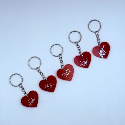 Tomorrow x Together Member Heart-Shaped Acrylic Keychain