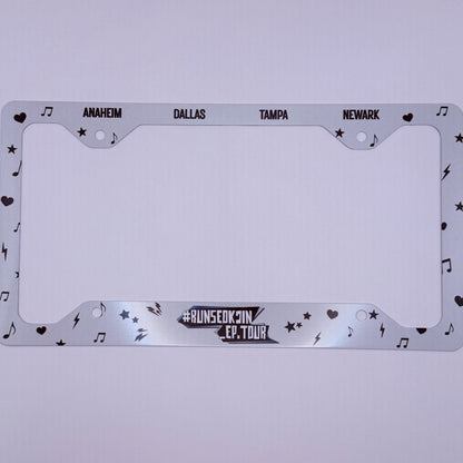BTS Jin #RUNSEOKJIN_EP TOUR Inspired License Plate Frame