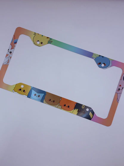 Eeveelution Themed License Plate Frame