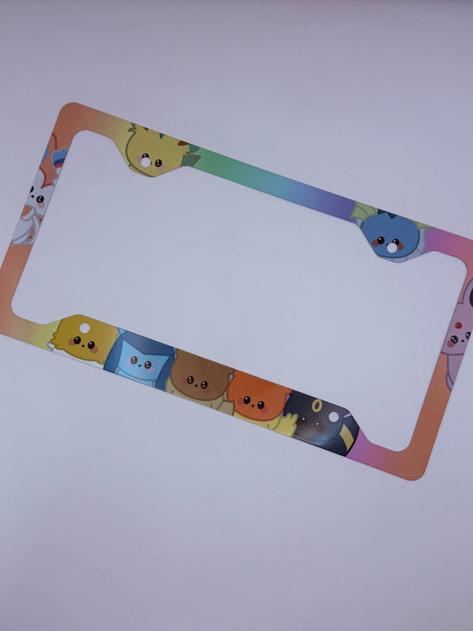 Eeveelution Themed License Plate Frame