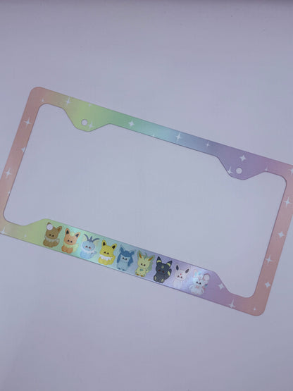Eeveelution Themed License Plate Frame