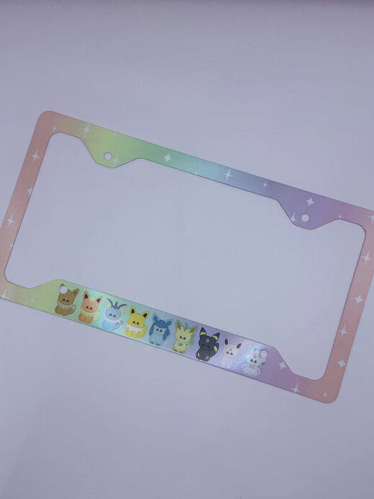 Eeveelution Themed License Plate Frame